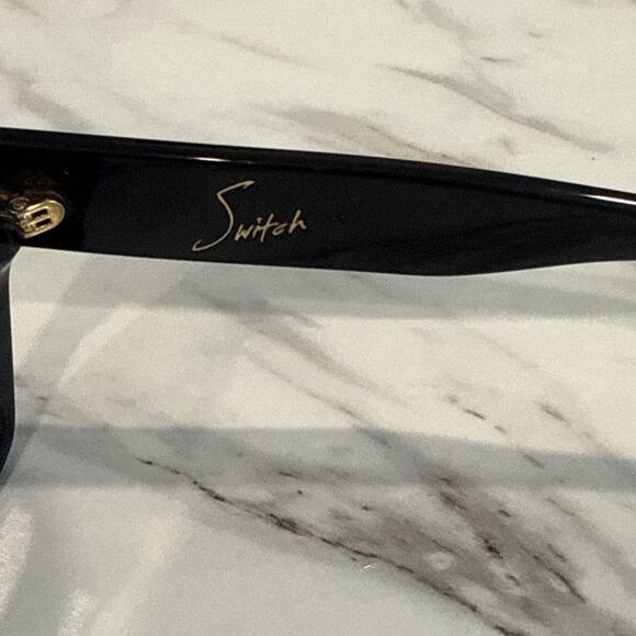 Dezi Switch Black Rectangle Sunglasses 55-19-145 - Picture 6 of 7
